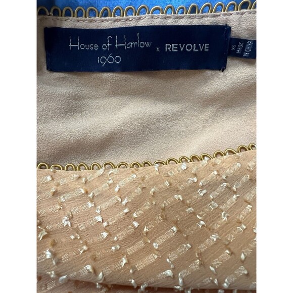 House of Harlow 1960 x Revolve Ines Dress Size XS Mustard Yellow Spaghetti Strap - Picture 5 of 8